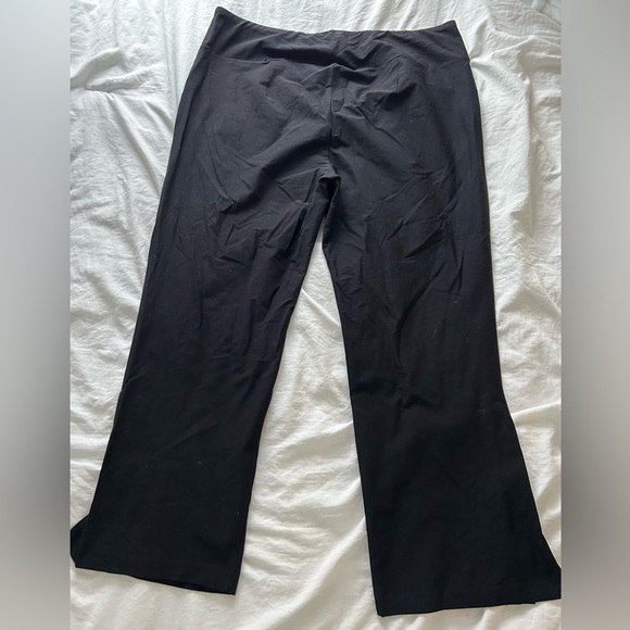 Eileen Fisher Washable Stretch Crepe Bootcut Pant in Black - Picture 2 of 4
